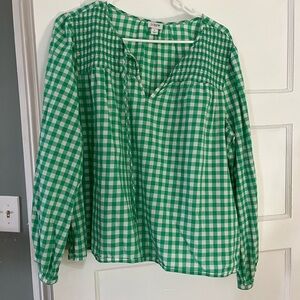 Gingham J. Crew Blouse